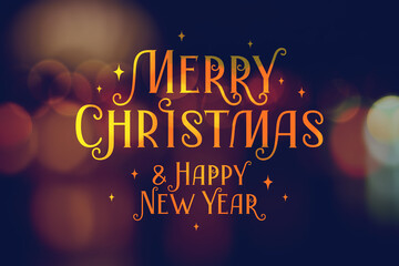 Wall Mural - merry christmas and happy new year vector card