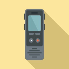 Wall Mural - Linguist dictaphone icon. Flat illustration of linguist dictaphone vector icon for web design