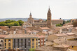 cityscape over Tarazona including the Cathedral, province of Zaragoza, Aragon, Spain