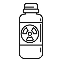 Poster - Atomic bottle icon. Outline atomic bottle vector icon for web design isolated on white background