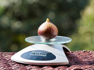 Wall Mural - Fig on kitchen scales