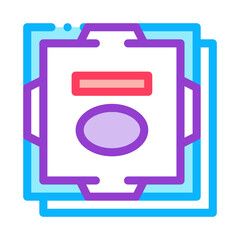 Sticker - processor computer component color icon vector. processor computer component sign. isolated symbol illustration