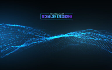 Wall Mural - Technology background vector in abstract style. Abstract technology communication design innovation concept background. System engineering and digital communication. Abstract futuristic background.