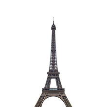 Eiffel Tower (Paris, France) Isolated On White Background