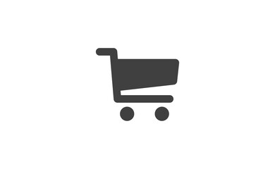 Shopping cart icon. Supermarket trolley, symbol of e-commerce. Online shopping.