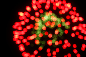 Sticker - Blurred colorful fireworks in the night