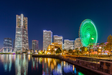 Wall Mural - 横浜　みなとみらいの夜景