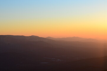 Canvas Print - sunset in the mountains