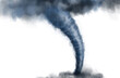 Whirlwind on white background, illustration. Weather phenomenon