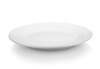 Empty plate isolated on a white background Clipping Path