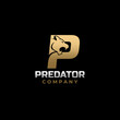Letter P Tiger, Predator Logo Design Vector