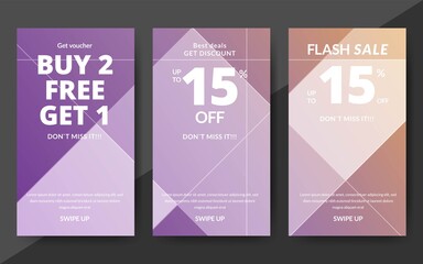 Wall Mural - Flash sale discount banner template promotion, end of season special offer banner, template design for media promotions and social media promo, vector illustration.