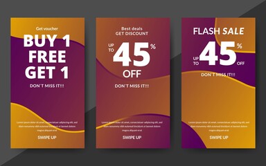 Wall Mural - Flash sale discount banner template promotion, end of season special offer banner, template design for media promotions and social media promo, vector illustration.
