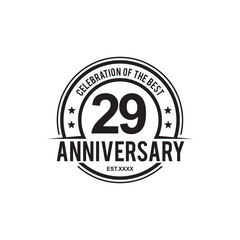 Canvas Print - 29th year anniversary logo design