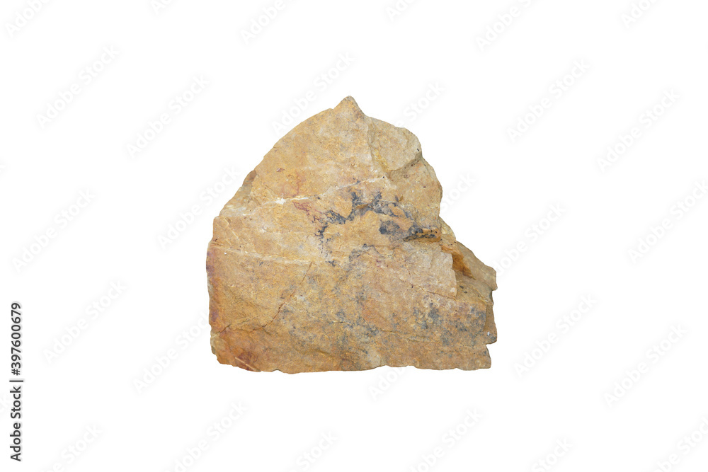 sample of Quartzite rock isolated on white background. Quartzite is a ...