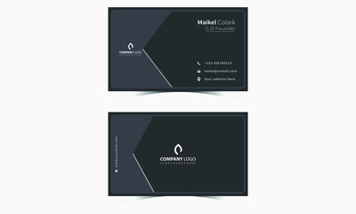 Creative black business card vector template