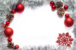 Christmas chain and 
baubles background