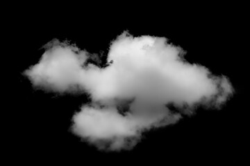 beautiful shape nature white cloud or smork in black background. nature and background concept.