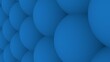 Blue abstract background from balls. Render 3d.