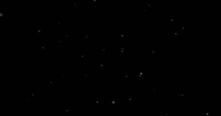 Wall Mural - 3d illustration realistic snowfall christmas xmas overlay twinkling sparkling stars space in isolate