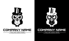 Ilustration Vector Graphic Of  Owl Logo Wearing Magician Hat