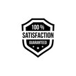 100 % satisfaction guaranteed shield vector