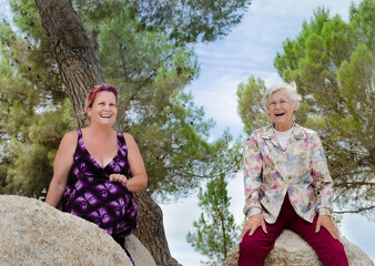 Mom and Daughter enjoying the park