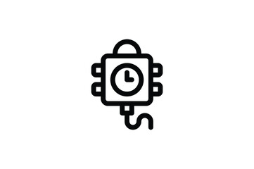 Sticker - Baseball Outline Icon - Time