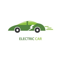 Canvas Print - Electric car green car