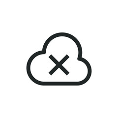 Canvas Print - Cloud turn off icon