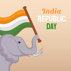 Hand drawn illustration of Indian Republic Day