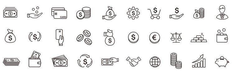 line icon of Vector business and finance
