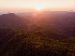 Wall Mural - mountain and sunrise