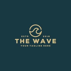 Wall Mural - Creative the wave logo design