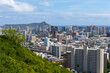 Honolulu, Waikiki and Diamond Head Crater, high angle view, Oahu