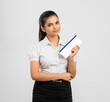 © krishna - Female Professional Ready For Her Business Trip In Studio shot