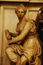 Santa Croce Interior Statues , Florence