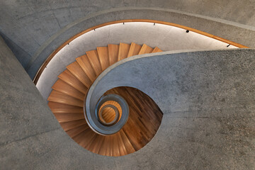 Poster - Modern spiral staircase. Contemporary architecture abstract background