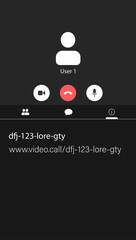 UI/UX Video conference, video meet calls window overlay. Mobile Version.