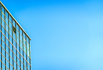 Canvas Print - modern office building with reflections