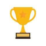 Fototapeta Tematy - First prize gold trophy icon,prize gold trophy, winner, first prize, vector illustration and icon