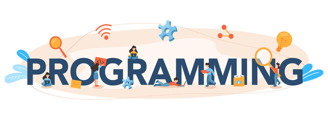 Programming typographic header. Idea of working on the computer