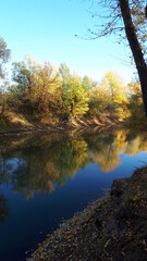  sunset over the river