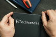  Financial concept about Effectiveness with phrase on the page.