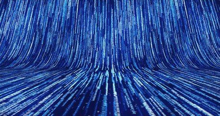 Computer Codes Moving Slowly. Futuristic Tech Background. Numbers And Codes Flowing. Technology Related 3D Animation.