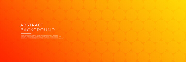 Poster - Abstract modern orange yellow white banner background gradient color. Yellow and orange gradient with circle halftone pattern curve wave decoration.

