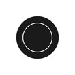 © Віталій Баріда - Plate icon. Kitchen black plate silhouette. Vector isolated on white
