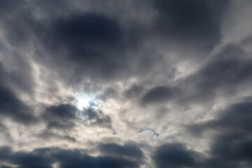 Poster - Gloomy autumn gray sky before the rain