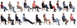 © curto - Group of people sitting on chair on white background
