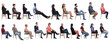 © curto - Group of people sitting on chair on white background